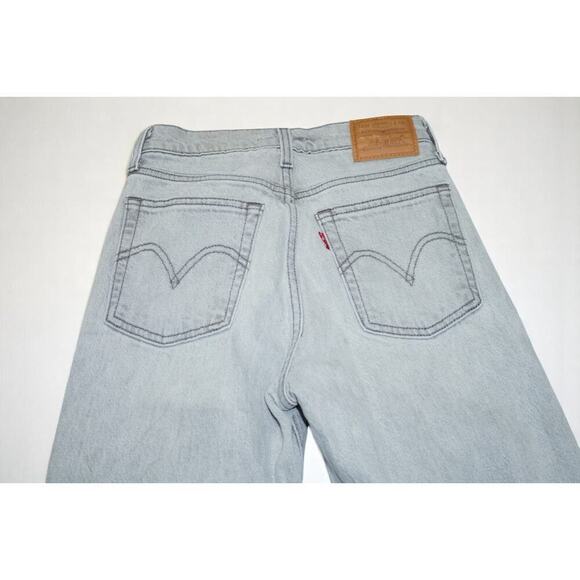 Levi's Premium Wedgie Straight Jeans – Size 25 – Gray Wash Button Fly Denim - Picture 12 of 16